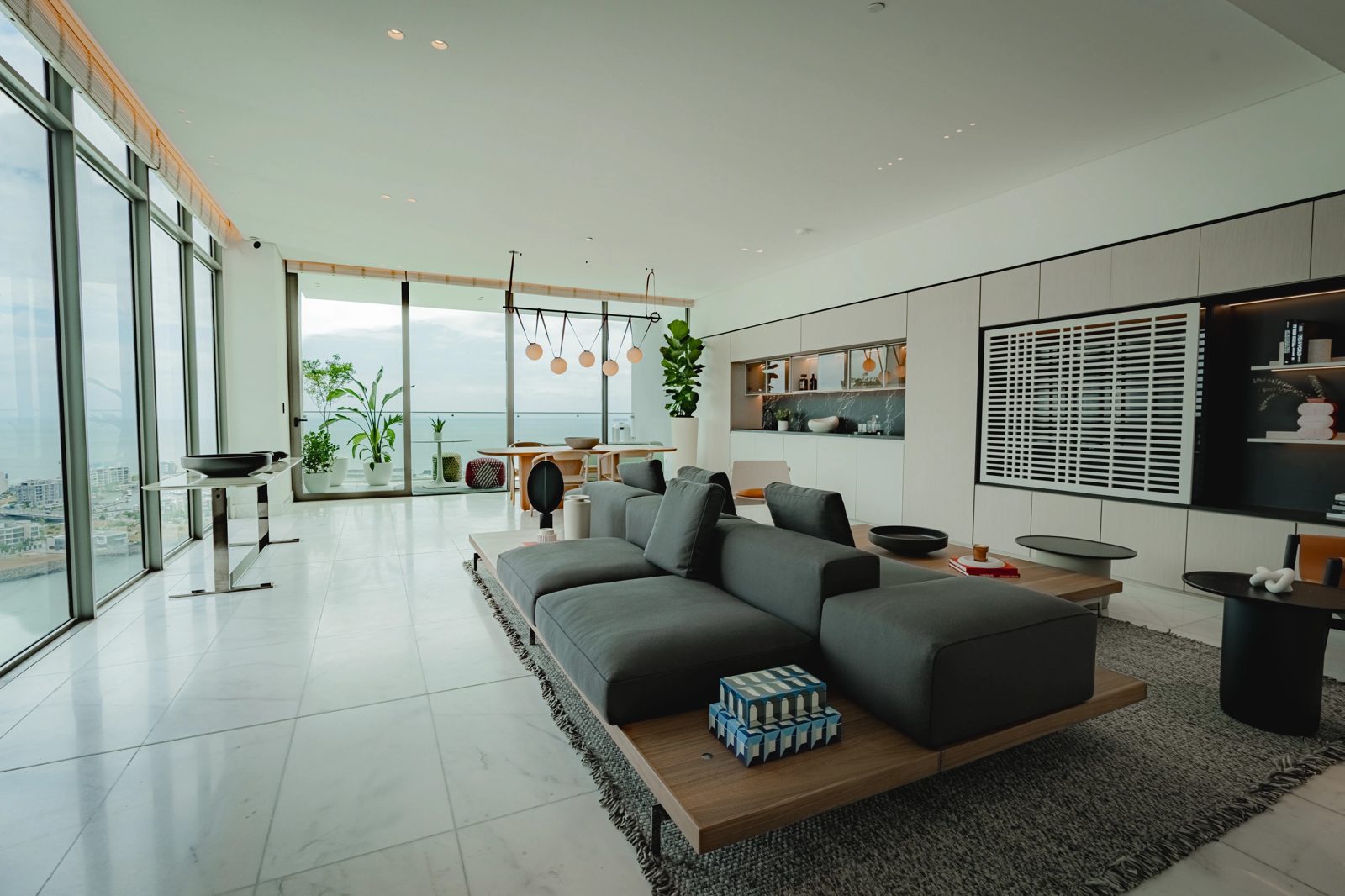 Living room with panoramic windows